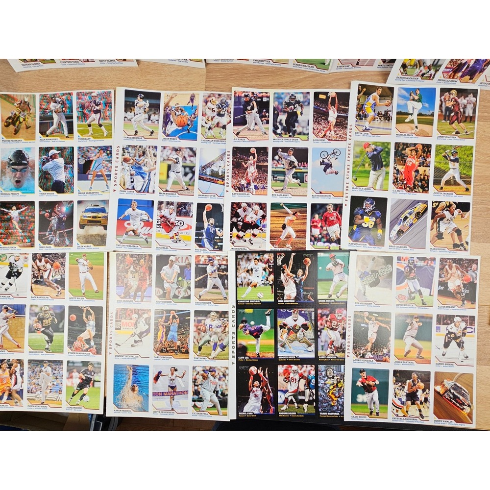 Sports Illustrated Uncut Cards Sports 16 Sheet Lot Tom Brady Tiger Woods 2000s - Picture 4 of 6